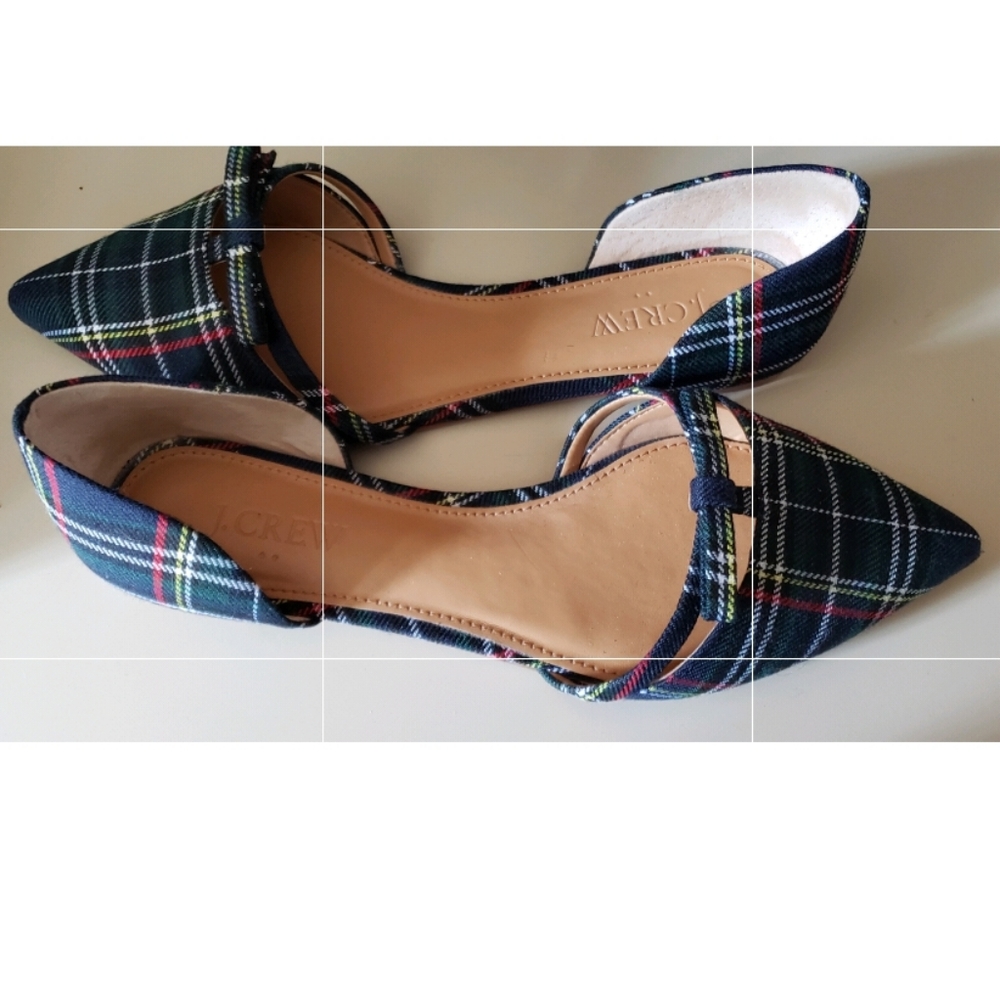 JCrew Tartan Doorway Flats 7.5